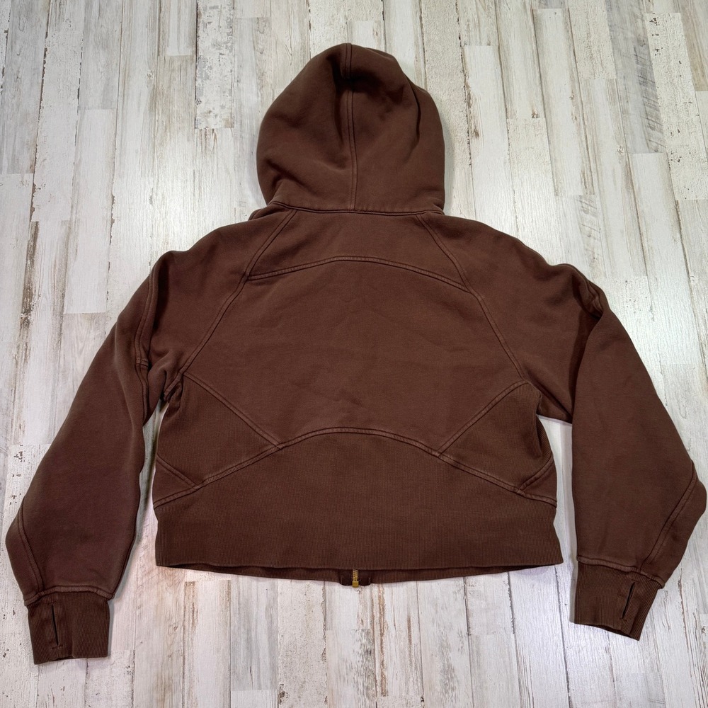 Lululemon Hoodie Womens XS/S Java Brown Scuba Oversized Full Zip Gold Hardware - Picture 7 of 12